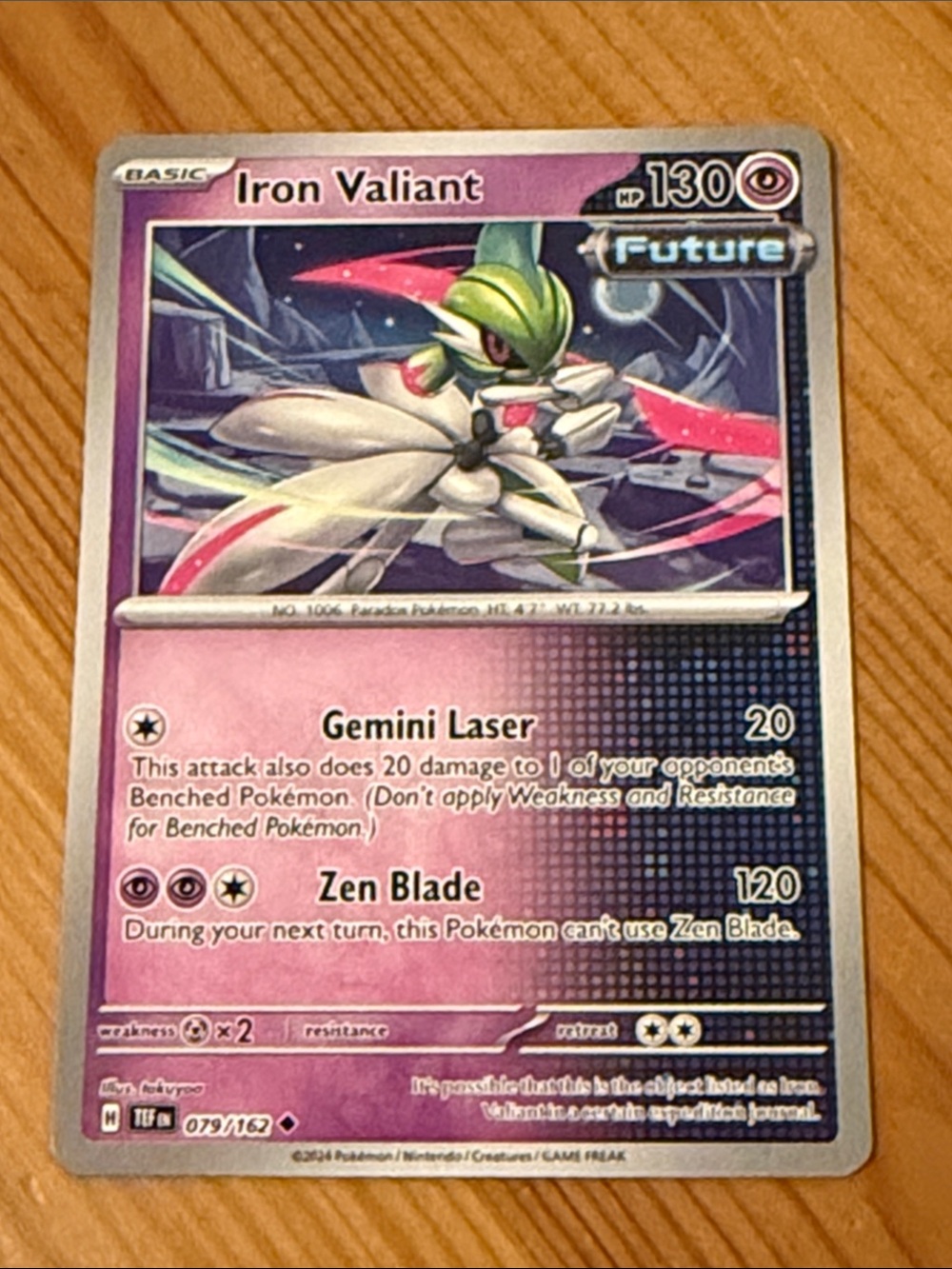 Future Iron Valiant Pokémon TCG Promo Card (079/162) - Basic